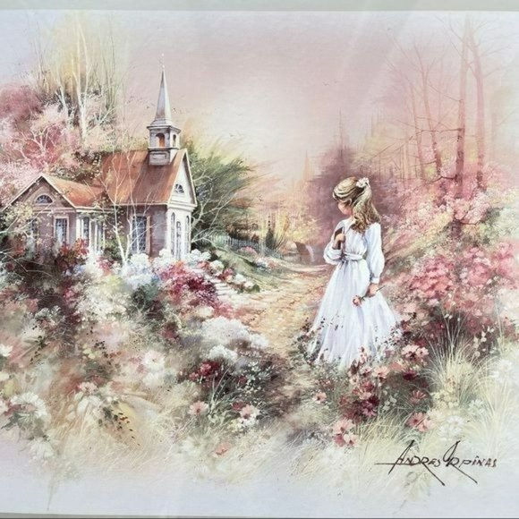 Vintage Girl And Flowers Framed Print Art by Andres Orpinas - Picture 11 of 13